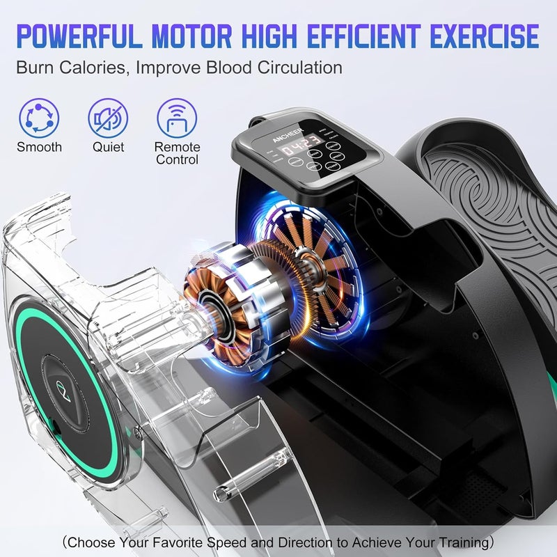 ANCHEER Under Desk Elliptical Machine, Electric Seated Pedal Exerciser, Mini Elliptical Machines for Seniors, LCD Display Monitor, Portable Quiet Elliptical Machine, Leg Exerciser for Home - Image 2